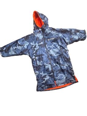 Men's Blue Camo Performance Jacket with Orange Lining